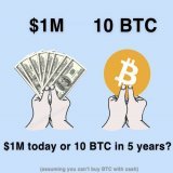 What would you choose? $1M today or 10 #BTC in 5 years?