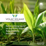 We're proud to have received an 8.5 in the #RSPO Shared Responsibility Scorecard, highlighting our commitment to sustainable palm oil.  Learn more:   #SustainablePalmOil #VolacWilmar