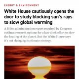 So they are promoting solar panels and at the same time considering blocking the sun&rsquo;s rays to make the solar panels less efficient?