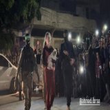 Photo from tonight: Saraya Al Quds on the right, Al Qassam on the left, truly a historic picture.
