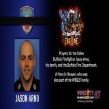 WNY is mourning the loss of fallen #Buffalo #firefighter Jason Arno who lost his life Wed. fighting a fire. Jason was a part of our @WBBZ station family, nephew of owner Phil Arno. Phil notes Jason was a great man, and a true hero.  Prayers for the f