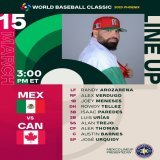 Win and they're in.   Here's how Team Mexico lines up for their last game of pool play. #WorldBaseballClassic   (MLB x @EstrellaJalisco)