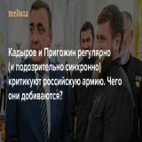 Interesting piece in Meduza about #Prigozhin and #Kadyrov's criticism of #Shoigu and #Russian commanders. However, the really interesting bit isn't revealed up front.