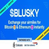 It's coming! A game-changing token with a real utility.  Exchange your airmiles to BTC &amp; ETH instantly.  #BLUSKY #Aviation #Ethereum #Bitcoin #web3 #Crypto