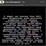 This is when Burnaboy wasn&rsquo;t signed to an international label but hated others cos they had international deals. The same man that said he will never be an &ldquo;International Victim&rdquo; is still the same person do everything to get a Gramm