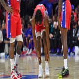 ESPN story on Tyrese Maxey's looming left foot MRI on Saturday: