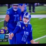 Goff hit the MJ shrug on the Vikings