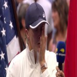 The youngest woman to win her third major title since Maria Sharapova (20) in 2008   @iga_swiatek | #USOpen