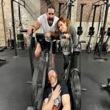 The couple that trains together, stays together! Friday, I am back on the bike with The Man &amp; her man. Post baby we get a look at another unbelievable Brave Change. Sub2See.