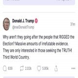 LOL He doesn't realize they are going after people who dicked with the election. Him and his cronies. What a dickhead. #TrumpMeltdown
