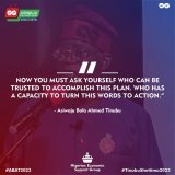 Someone who fought for what we have and enjoy today deserves to be given a chance to rule and build this country. Let us vote a leader who is aware of what is at stake not clueless candidates that&rsquo;d rather compare Nigeria to Bangladesh.   #Tinu