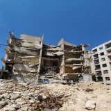 This is not the result of an earthquake; rather, I took this picture a long time ago. This is the aftermath of a Russian airstrike in Idlib city. Although the displaced people use to live in such buildings, after all earthquake and aftershocks i don'