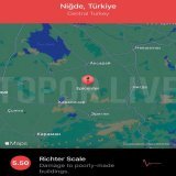 Землетрясение магнитудой 5.5 произошло в центральной части Турции, в 40 км от города Аксарай.