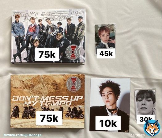 Wts in rush album unsealed exo official  Fullset = - DMUMT moderato 100k - DMUMT Viv Ace 100k  Good condi  serang, banten Bisa  Bisa keep event  T. Wtb want to sell wtt don&rsquo;t mess up my tempo chen xiumin pc photocard postcard full set