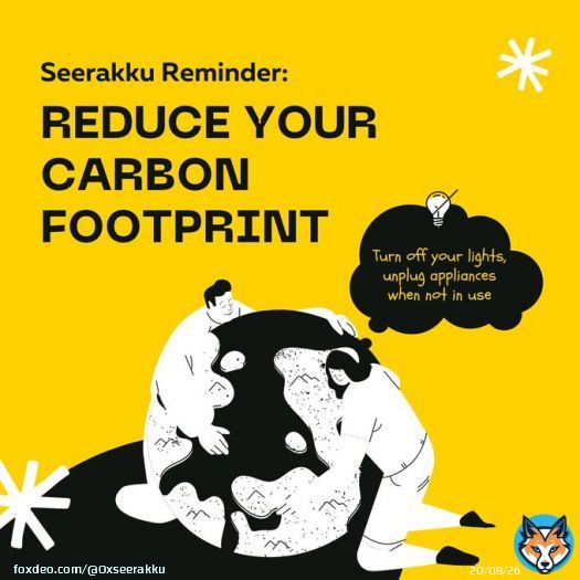 Reminder: Reduce your carbon footprint!  #SDGs #ClimateCrisis #ClimateAction