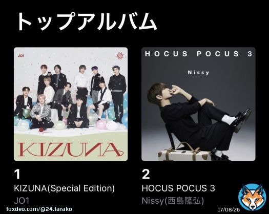 Apple Music 2位 \u2764\ufe0f #Nissy #西島隆弘 #HOCUSPOCUS3