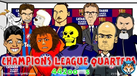 CHAMPIONS LEAGUE INTERVIEWS!!! Cartoon... Full vid:  #BarcaPSG #BayernPorto #BARPSG #FCBFCP