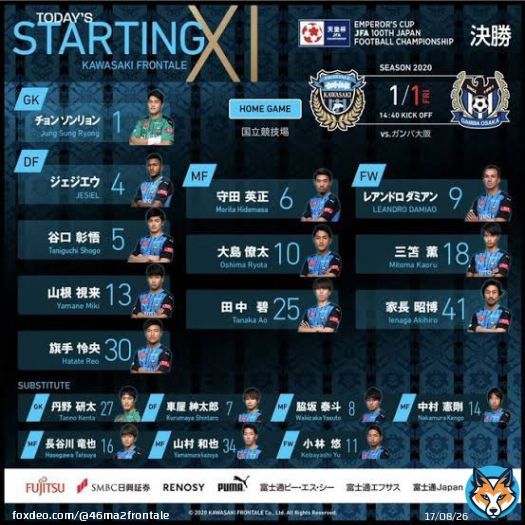 川崎フロンターレのフォーメーションはこちらです #frontale #consadole #嘘フォメ