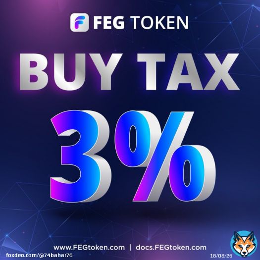 BIG NEWS from the #FEGtoken camp!   We've listened to your feedback & are thrilled to announce that the buy tax has been slashed to 3%!  This is a game-changer!   $FEG #cryptonews #cryptocurrency #DeFi #Crypto #Bitcoin       #BTC       #ETH @binaance @okx