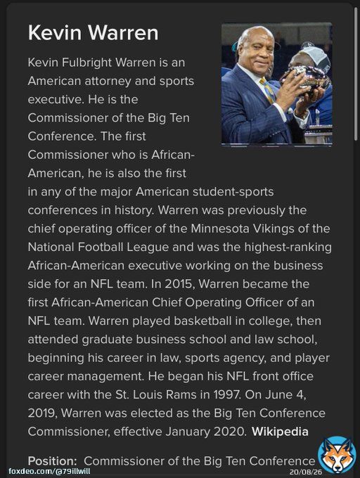 Well, Kevin Warren has an impressive resume #DaBears