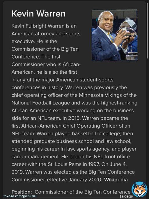 Well, Kevin Warren has an impressive resume #DaBears