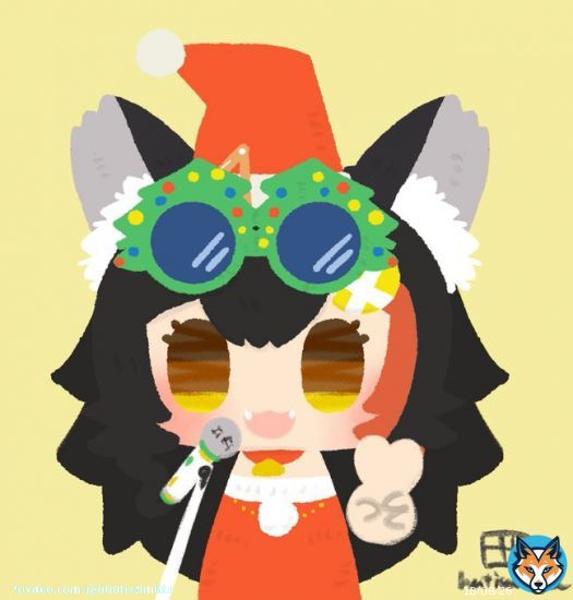 うたミオしゃ  #ホロクリスマス歌枠リレー #みおーん絵  #ミオかわいい