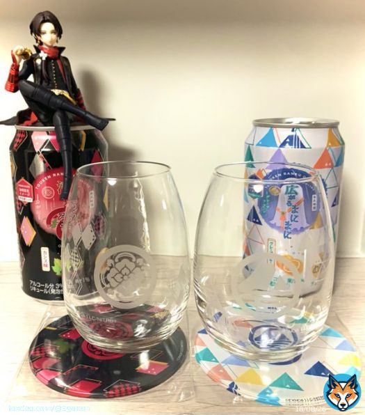 刀剣乱舞8周年おめでとうございます 祝杯に相応しいコラボだけど、早く初期刀全員で撮りたい  #刀剣乱舞八周年