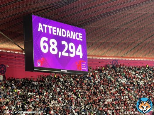 بلغ عدد الحضور الجماهيري لمباراة #المغرب_فرنسا في استاد البيت (68.294 ألف متفرج)   #FIFAWorldCup&nbsp; | #كأس_العالم_قطر2022 #fra&nbsp; #Morocco