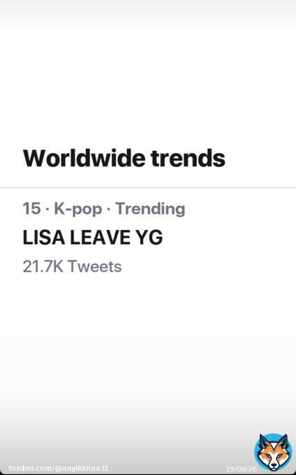 Come on lilies, we have to be at the top LISA LEAVE YG #GetThatMoneyLISA #FreeYourselfLisa