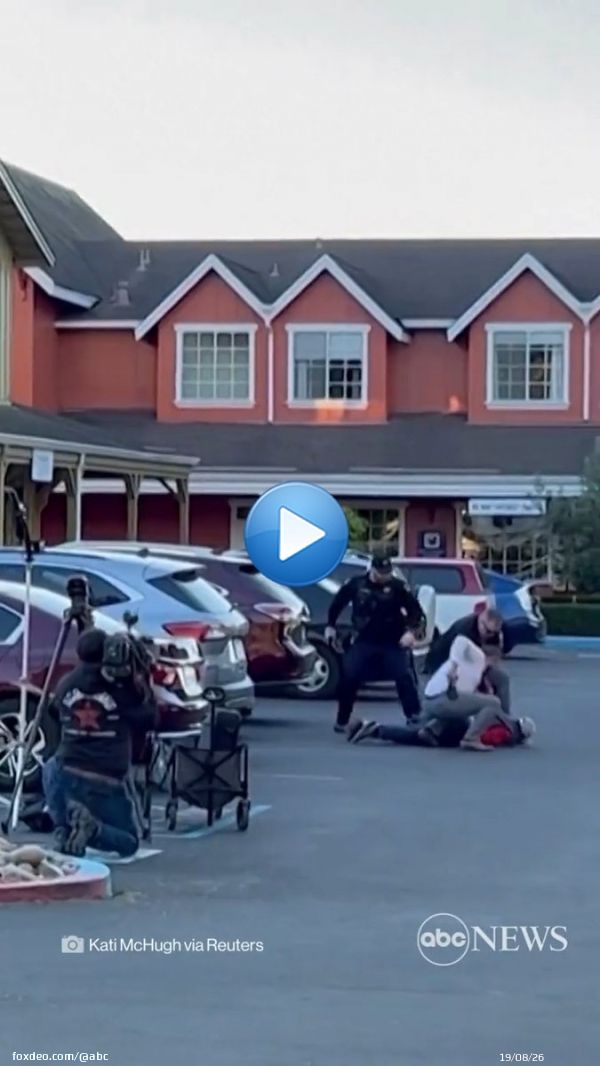 Eyewitness video shows police detaining the man suspected in a mass shooting in which seven people were killed in northern California&rsquo;s Half Moon Bay.