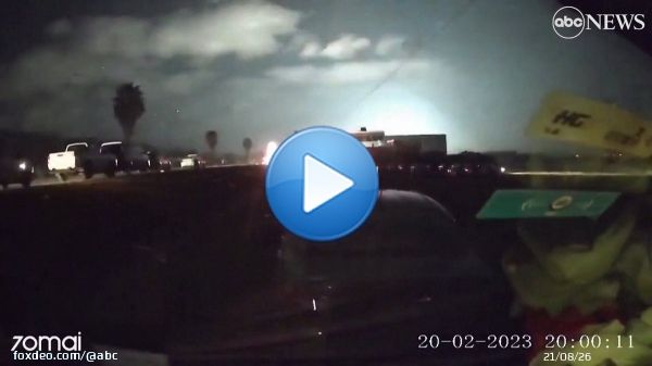 Dashcam footage captures the moment a 6.3 magnitude earthquake rattled Turkey on Monday night as the country continues to recover from one of the worst natural disasters in its history.