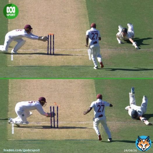 'He's been burnt by Cameron Green!'   'That's the type of dismissal where you rearrange the changeroom.'  Travis Head's innings of 175 runs comes to an end after a miscommunication at the crease.  Is Dirk Nannes right? Was that run out Green's fault?s fault?  : Fox Cricket #AUSvWI