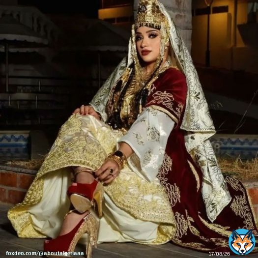 La Dlala, Chedda de la ville de Annaba. C'est une coiffe recouverte de Louis d'or, on peut aussi ici poser un Jbin chaoui dessus avec sur les c&ocirc;t&eacute;s les 'Chouchnat' (boucles d'oreilles en perles), de m&ecirc;me, elle se porte aussi avec uvec une multitude d'autres bijoux d'Alg&eacute;rie.