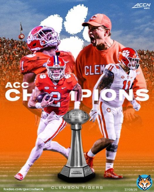 THE TIGERS ARE ACC CHAMPS  @ClemsonFB