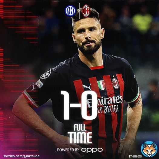 Full time.  #UCL #InterMilan #SempreMilan #RednBlack @oppoitalia