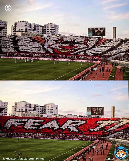Le tifo du Wydad AC