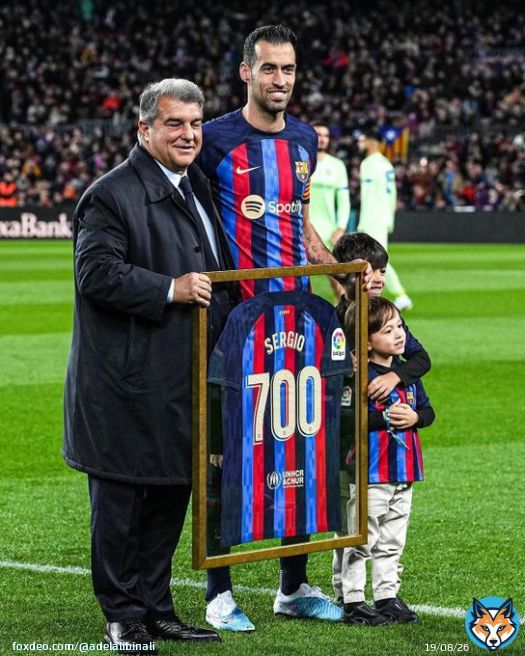 700 ظهور والعد لسيرجيو بوسكيتس بقميص برشلونة