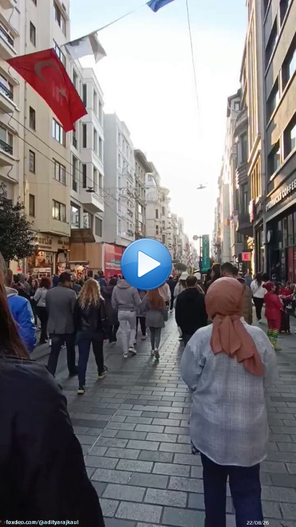 #BREAKING: Explosion reported at the Istanbul&rsquo;s popular pedestrian Istiklal Avenue in Turkey. Initial reports say over 11 seriously injured. More details awaited. Ambulances and fire trucks on the scene. This is the video of the moment of explosion.