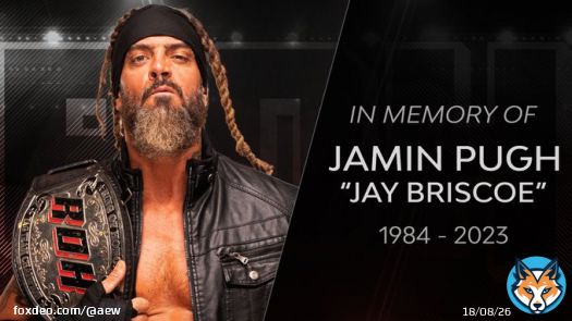 It is with a heavy heart that we mourn the tragic passing of Jamin Pugh, known to wrestling fans around the world as Jay Briscoe. Our thoughts are with his family, his friends, and his fans.