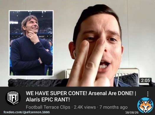 Now I've got the tedious task of looking up videos and tweets made before the season started saying Conte will end Arteta this season #TOTAVL