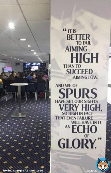 Tottenham glorifying failure You cannot make this up #Spursy #THFC