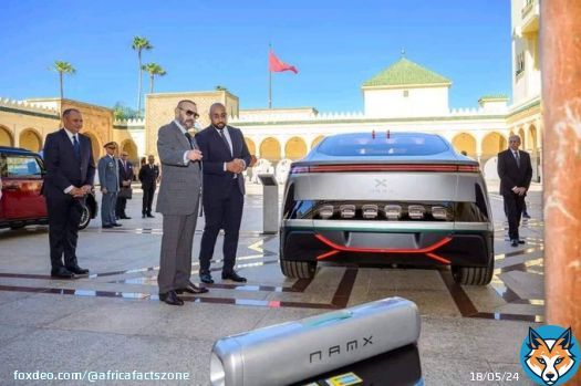 Morocco's King Mohammed VI unveils a locally made hydrogen-powered car, NamX and a locally made car by Moroccan automobile brand, Neo Motors.  The NamX hydrogen-powered car prototype was developed by Faouzi Annajah .