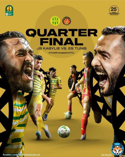 JS Kabylie have announced that their #TotalEnergiesCAFCL quarter final first leg match against Esp&eacute;rance Tunis will kick-off at 21:00GMT instead of the initial 19:00GMT.