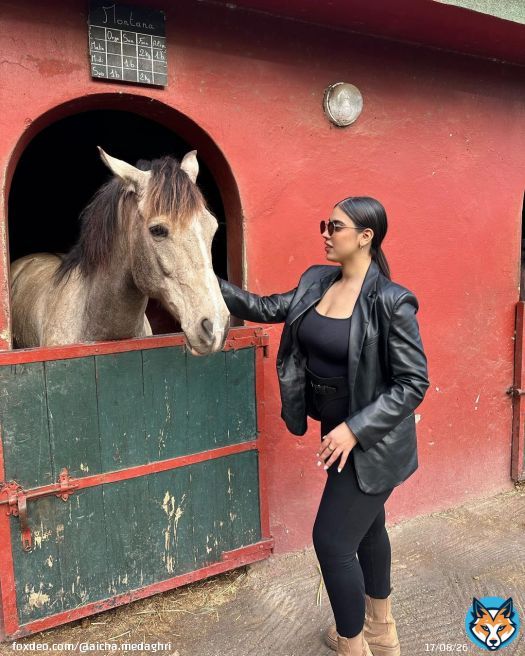 Photo by Aicha Alaoui Elmedaghri on February 11, 2024. May be an image of 1 person, riding on a horse, horse and pony.