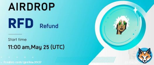 The #REFUND airdrop is LIVE!  With a $450,000 $RFD pool launched at    #Crypto #Altcoin #gems #100x $lop $psyop Nakamigos $sci $shang $agb Ordinals $unibot Blockchain $mevfree $omax China $quicki $taum BRC-20 $fiu $zefu $gain $lbr $pot $rcg #Binance