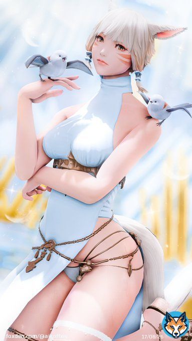 How cute do you think my birds are?  #FF14|#Gposers|#ミコッテ