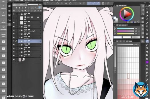 #wip  アマゾンプライムデーのおかげでイラストが進まねぇ ( `ㅂ&acute; )  でもいい感じ\u266a 皆さんも良いお買い物を (  &deg;꒳​&deg; )！