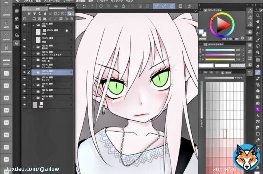 #wip  アマゾンプライムデーのおかげでイラストが進まねぇ ( `ㅂ&acute; )  でもいい感じ\u266a 皆さんも良いお買い物を (  &deg;꒳​&deg; )！