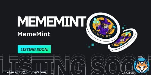 New #airdrop: MemeMint (New Round & Random 1000) Reward: 8,000 MemeMint (~$40)  News: Bitmart, CertiK Distribution date: After listing  Airdrop Link:   The top 200 referrals will each get more MemeMint tokens #Airdrop6