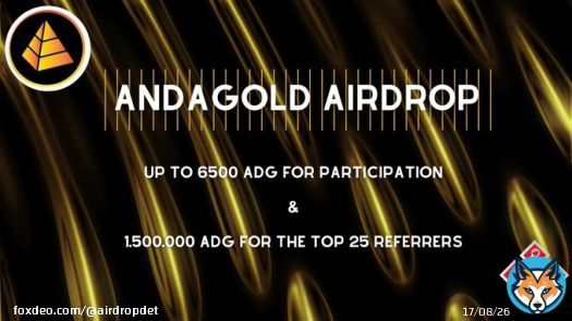 AndaGold #Airdrop   Total Airdrop Pool: 8 Million ADG    Start the airdrop bot:    Do the tasks on the bot & submit your data   Details:   #Airdrops #Bitcoin #AndaGold #AirdropDet #cryptocurrency